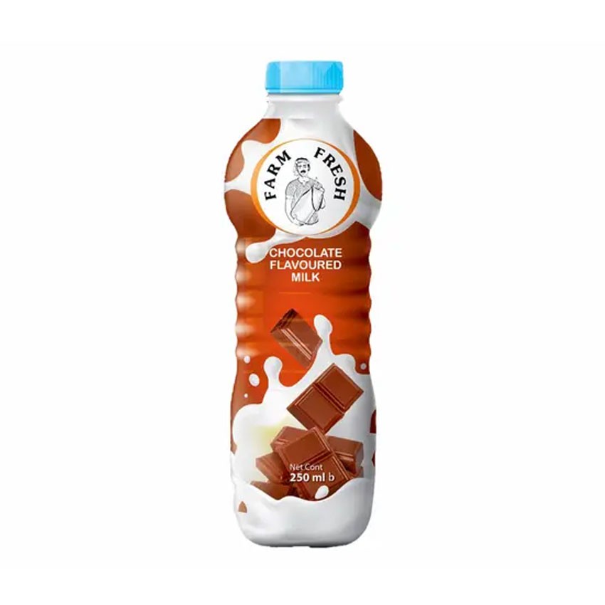 Farm Fresh Milk UHT Chocolate Flavoured 250ml Bottle